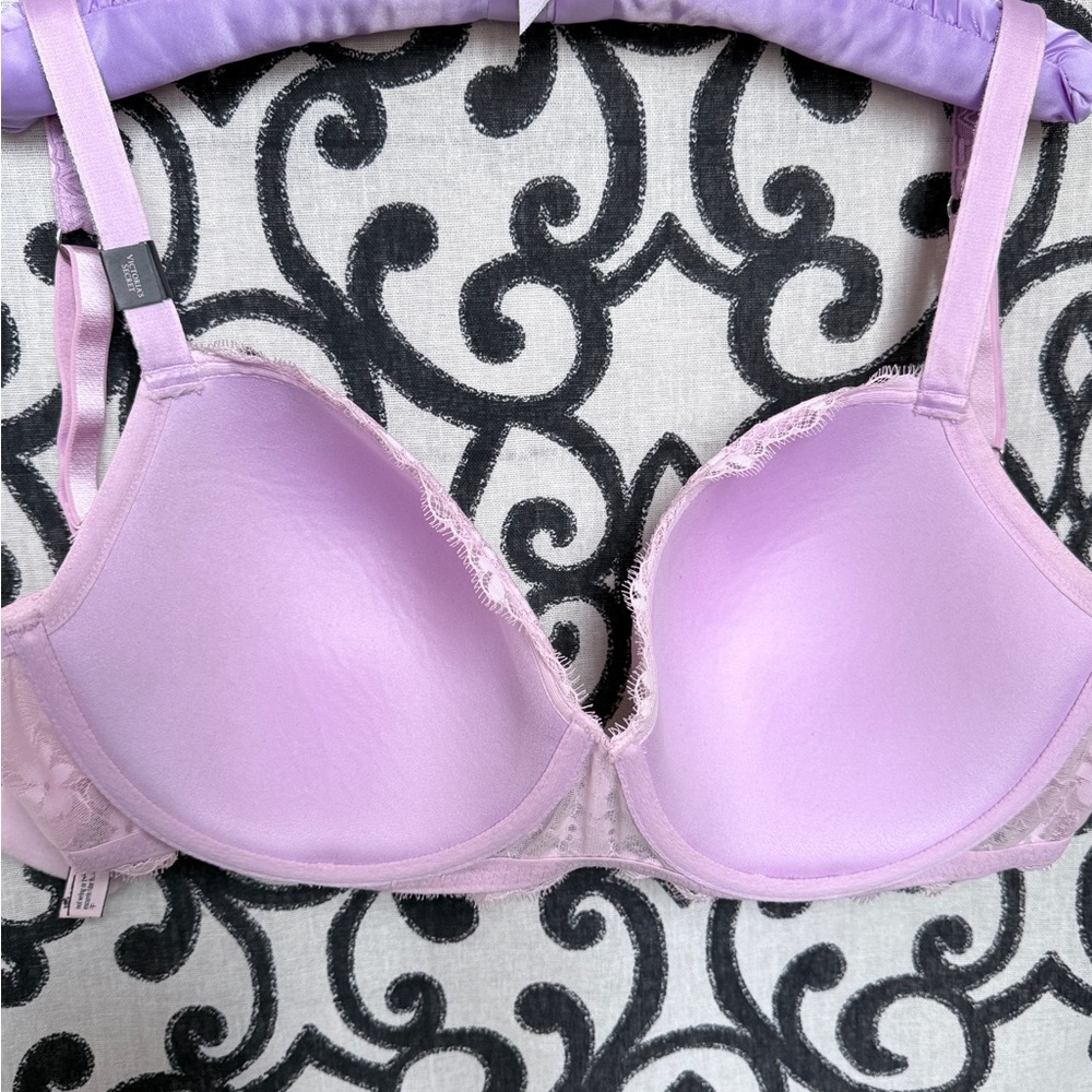 NWT 36DDD Dream Angels Lined Demi Victoria's Secret Pink Floral Lace Bra - Picture 5 of 6